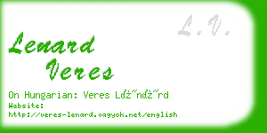 lenard veres business card